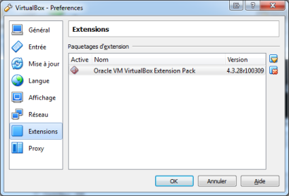Extensions VirtualBox 5.0